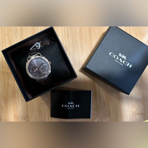 Coach Preston Gunmetal  Grey Watch With 36mm Chronograph Face - Picture 7 of 8